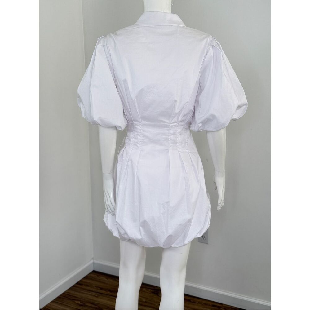 JONATHAN SIMKHAI Womens Signature Cleo Puff Sleeve Mini Dress White Size 6 - Picture 8 of 11